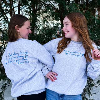 Ask Me Where My Hope Comes From Cozy Crewneck Sweatshirt