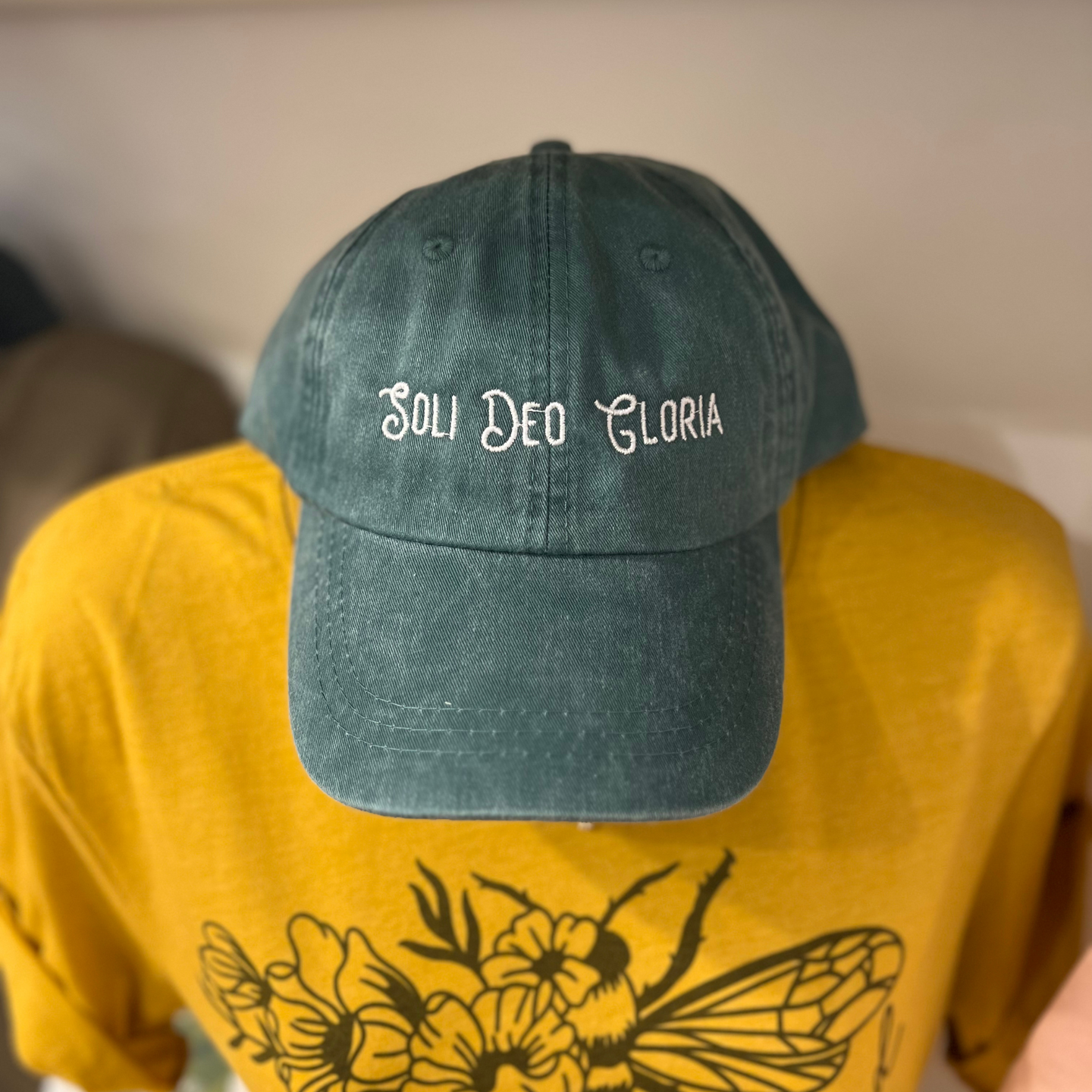 Soli Deo Gloria Embroidered Hat -Moss