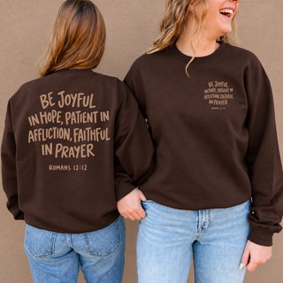 Romans 12:12 October 2026 Sweatshirt of the Month (Front and Back)
