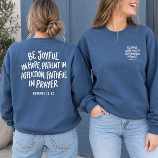 Romans 12:12 October 2026 Sweatshirt of the Month (Front and Back)
