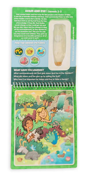 Old Testament #1 Aqua Brush Activity Book, Reusable Travel Activity