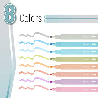 Aesthetic Highlighters, Pastel, 8 Pack