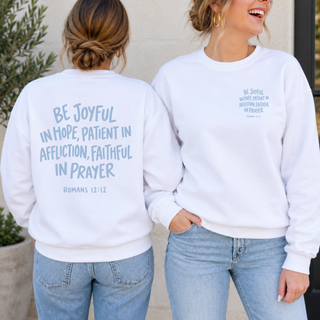 Romans 12:12 October 2026 Sweatshirt of the Month (Front and Back)