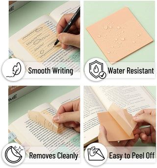 Transparent Sticky Notes - 200 Pastel Colors