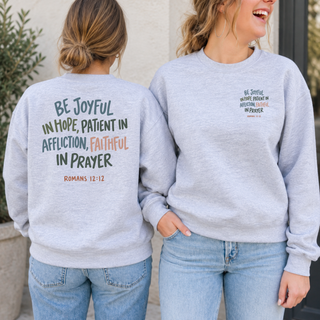 Romans 12:12 October 2026 Sweatshirt of the Month (Front and Back)