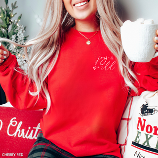 Joy to the World Cozy Crewneck Christmas Sweatshirt