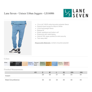 Lane Seven Unisex Urban Joggers - LS16006 (3 order minimum)