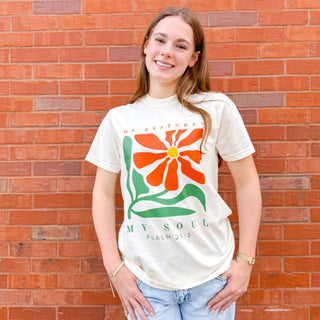 *WEEKLY DEAL* Ends 10/19 He Restores My Soul Psalm 23 Floral Women's T-Shirt