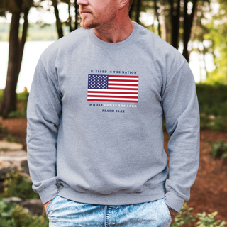 Blessed Is The Nation Whose God is the Lord Unisex Crewneck Sweatshirt