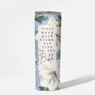 Live in the Bible Spurgeon Quote Stainless Tumbler