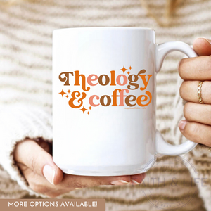 Theology & Coffee Graphic Tee Pumpkin Spice Colors