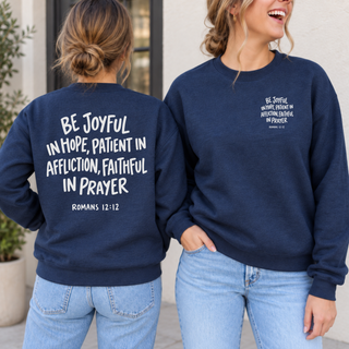 Romans 12:12 October 2026 Sweatshirt of the Month (Front and Back)