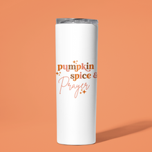 Pumpkin Spice & Prayer Stainless Steel Double-Wall Vacuum Sealed Insulated 20oz. Travel Tumbler With Straw For Hot or Cold Beverages