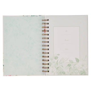 Walk By Faith White Floral Wirebound Journal - 2 Corinthians