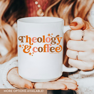 Theology & Coffee Fall Mug Pumpkin Spice Colors