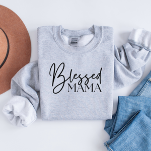 Blessed Mama Christian Mothers Day Crewneck Sweatshirt