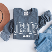 Jesus Saves Cozy Christian Crewneck Sweatshirt, Gospel Wear and Share