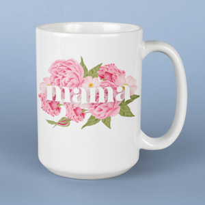 Mama Peony Mother's Day 15 oz. Ceramic Coffee Mug