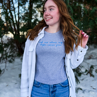 Ask Me Where My Hope Comes From Micro Rib Baby Tee