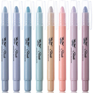 Gel Highlighters, 8 Pack, No-Bleed, Twist-Up Design