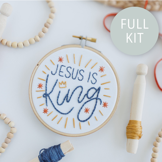“Jesus Is King” Embroidery Kit (Abide Kids)