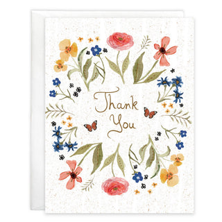 Thank You Greeting Card - Flowers All Around