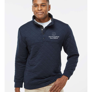 Custom Embroidered Men's Quilted Half-Snap Pullover - 8890