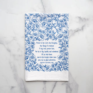 Praise to the Lord Hymn Tea Towel — 24"x20"