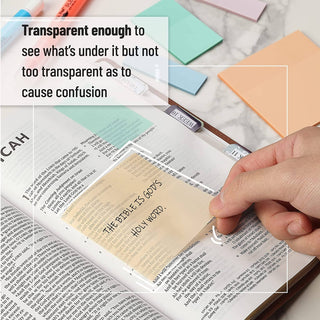 Transparent Sticky Notes - 200 Pastel Colors