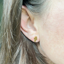 24k Gold Dipped Cross Stud Earrings