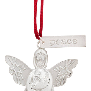 Mini Bell Angel Ornament - Peace