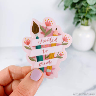 Created to Create Vinyl Sticker