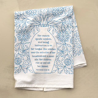 Call Her Blessed Scripture Tea Towel