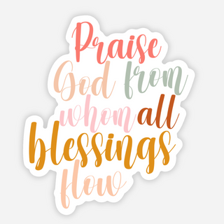 Praise God Doxology Sticker | Christian stickers | Faith stickers