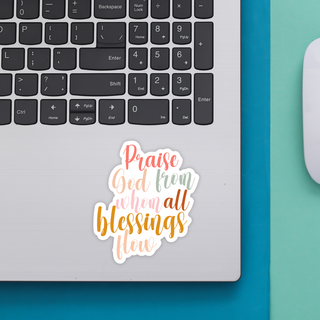 Praise God Doxology Sticker | Christian stickers | Faith stickers