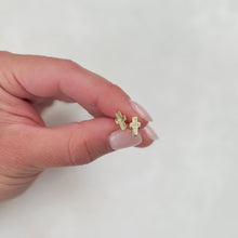 24k Gold Dipped Cross Stud Earrings