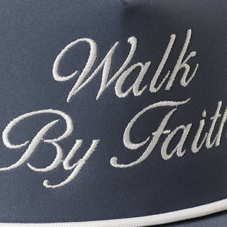 Walk By Faith Embroidered Performance Rope Trucker Hat
