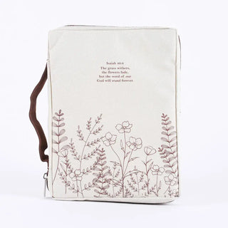 Canvas Bible Cover Isaiah 40:8, Size Large