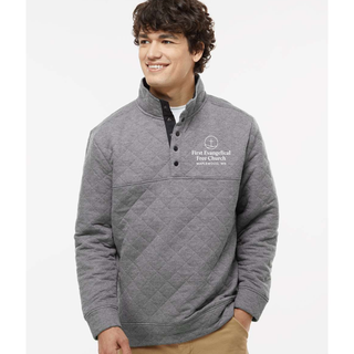 Custom Embroidered Men's Quilted Half-Snap Pullover - 8890