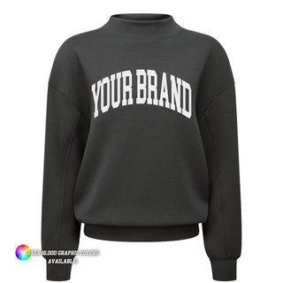 Custom Women’s TriDri TD660 Women's Luxe Mock Neck Sweatshirt - MIN ORDER QTY: 12