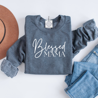 Blessed Mama Christian Mothers Day Crewneck Sweatshirt