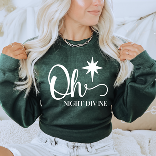 Oh Night Divine Christmas Crewneck Sweatshirt