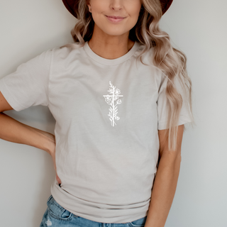 Floral Cross Women's T-Shirt