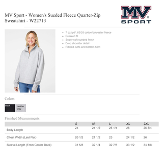 First Free Women's Sueded Fleece Quarter-Zip Sweatshirt