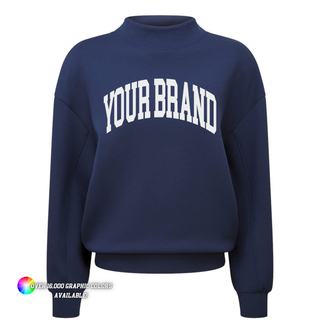 Custom Women’s TriDri TD660 Women's Luxe Mock Neck Sweatshirt - MIN ORDER QTY: 12
