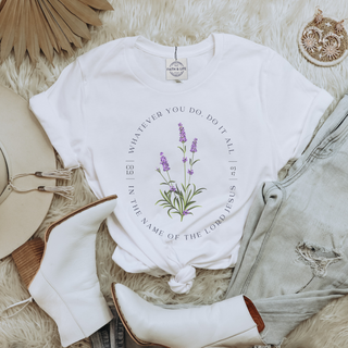 Colossians 3:17 Lavender Flower T-Shirt