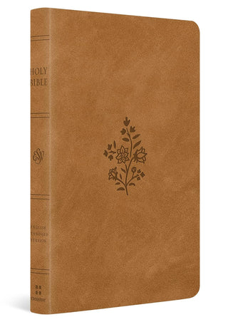 ESV Premium Gift Bible (TruTone, Nubuck Caramel, Wildflower Design)