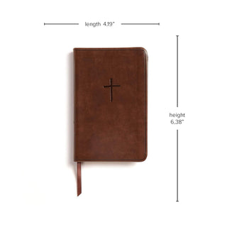 KJV Compact Bible, Value Edition, Brown LeatherTouch, Red Letter, Pure Cambridge Text, Presentation Page, Full-Color Maps, Easy-to-Read Bible MCM Type Imitation Leather