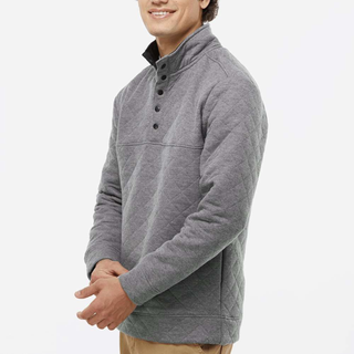 Custom Embroidered Men's Quilted Half-Snap Pullover - 8890