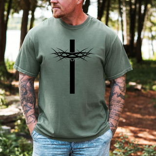 Crown of Thorns Cross Christian Graphic T-Shirt